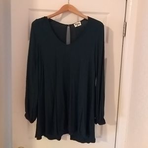 Flowy Hunter Green tunic/mini dress